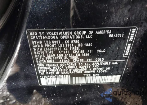 2018 Volkswagen Atlas 3.6L V6 Sel z USA, uszkodzony, nr VIN 1V2MR2CA7JC594950